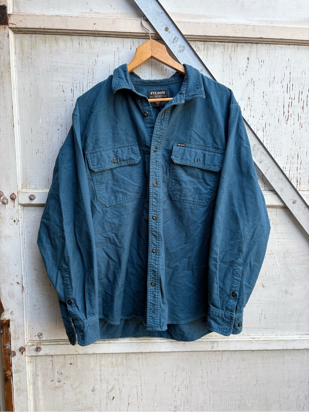 Filson Blue Legion Thick Heavy Weight Cotton Workshirt Field Flannel XXL
